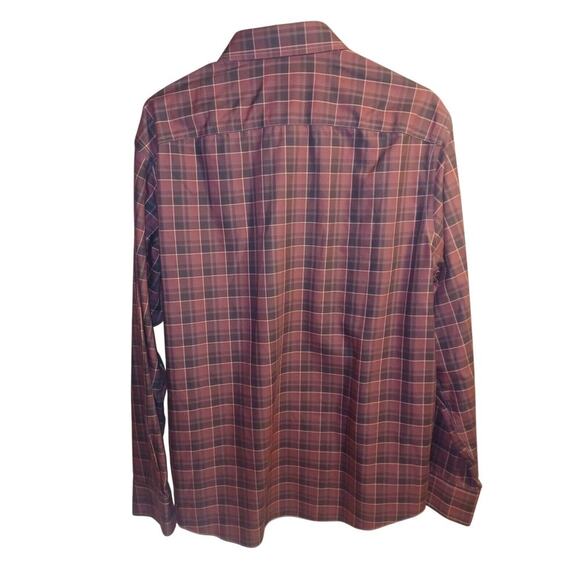 Untuckit Shirt Mens Xl Red Plaid Long Sleeve Button Up - Picture 2 of 6